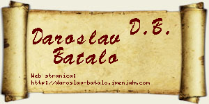 Daroslav Batalo vizit kartica